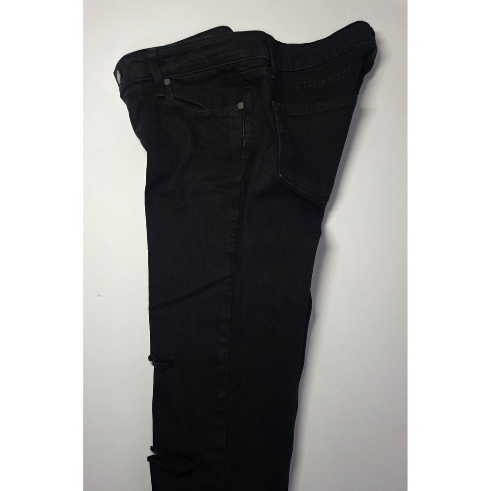 Paige Jeans Womens Size 28 Skyline Skinny Black Distressed Denim Jeans‎ Pants - Picture 6 of 14